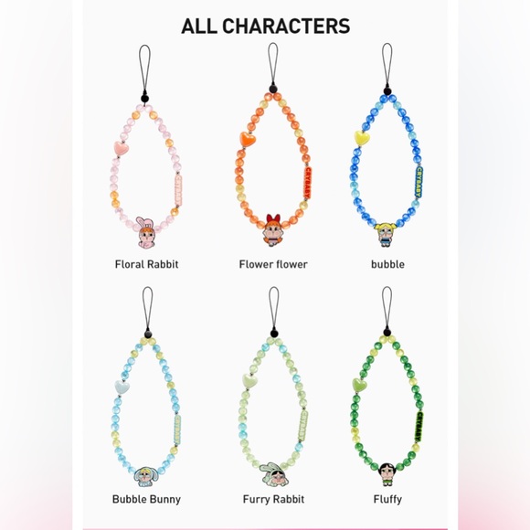 Pop Mart Crybaby Powerpuff Girls Phone Charm - Bunny Blossom - Picture 3 of 3